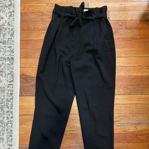 Black paper bag top H&M trousers